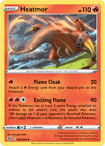 SWORD AND SHIELD, Fusion Strike - 041/264 : Heatmor (Reverse Holo) (7725150601463)