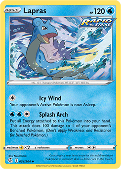 SWORD AND SHIELD, Fusion Strike - 054/264 : Lapras (Reverse Holo) (7725152993527)