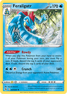 SWORD AND SHIELD, Fusion Strike - 057/264 : Feraligatr (Reverse Holo) (7725153583351)