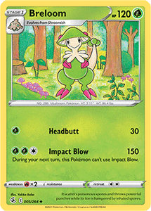 SWORD AND SHIELD, Fusion Strike - 005/264 : Breloom (Reverse Holo) (7725143523575)