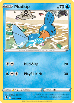 SWORD AND SHIELD, Fusion Strike - 062/264 : Mudkip (Reverse Holo) (7725154205943)