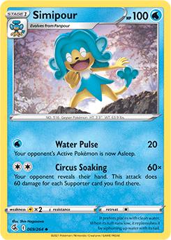 SWORD AND SHIELD, Fusion Strike - 069/264 : Simipour (Reverse Holo) (7725154762999)