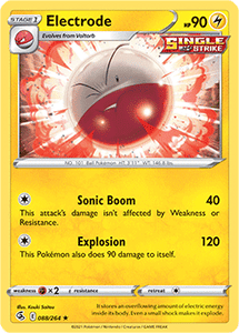 SWORD AND SHIELD, Fusion Strike - 088/264 : Electrode (Reverse Holo) (7725156172023)