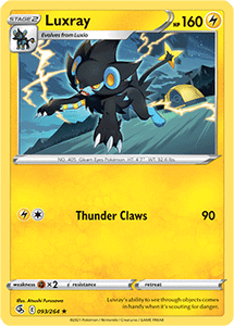 SWORD AND SHIELD, Fusion Strike - 093/264 : Luxray (Reverse Holo) (7725157384439)