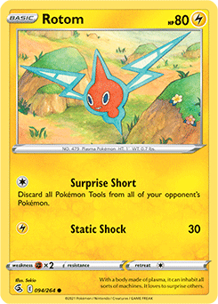 SWORD AND SHIELD, Fusion Strike - 094/264 : Rotom (Reverse Holo) (7725157449975)