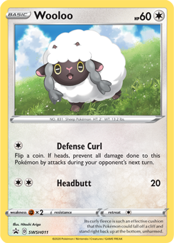 Sword and Shield, Black Star Promo - SWSH011 : Wooloo (holo) (6084275896486)