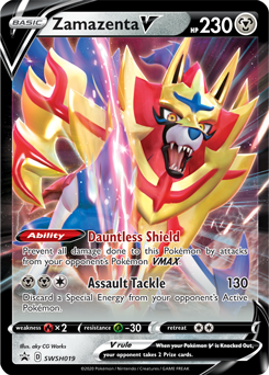 SWORD AND SHIELD, Black Star Promo - SWSH019 : Zamazenta V (Half Art) (6084140630182)