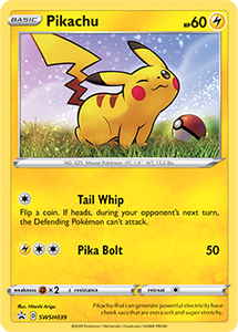 Sword and Shield, Black Star Promo - SWSH039 : Pikachu (holo) (6084285726886)