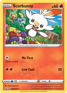 Sword and Shield, Black Star Promo - SWSH071 : Scorbunny (holo) (6084300898470)