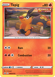 Sword and Shield, Black Star Promo - SWSH172 : Tepig (Holo) (7744413466871)