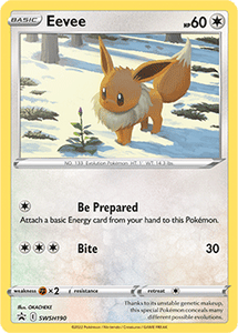 Sword and Shield, Black Star Promo - SWSH190 : Eevee (Holo) (7744414122231)