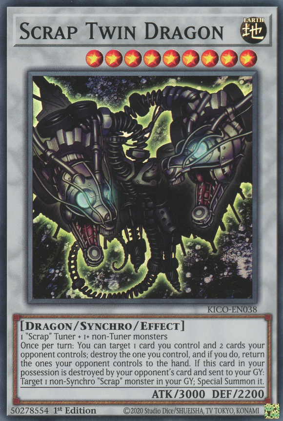 King's Court - KICO-EN038 : Scrap Twin Dragon (Super Rare) - 1st Edition (7814140395767)