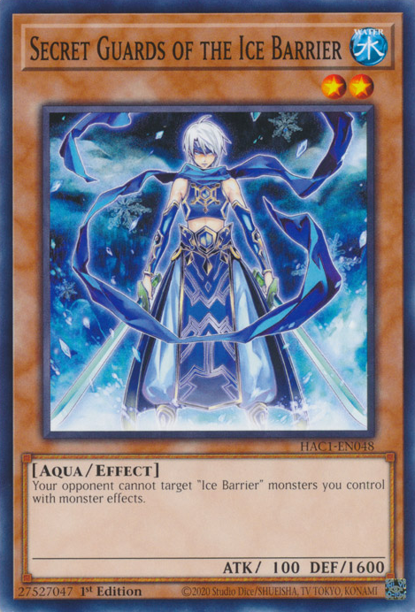 Hidden Arsenal: Chapter 1 - HAC1-EN048 : Secret Guards of the Ice Barrier (Duel Terminal Parallel Rare) - 1st Edition (7556667113719)