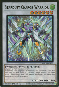 Maximum Gold - MAGO-EN029 : Stardust Charge Warrior (Premium Gold Rare) - 1st Edition (7810634809591)