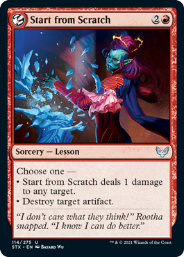 Strixhaven: School Of Mages - 114/275 : Start from Scratch (Foil) (6847026987174)