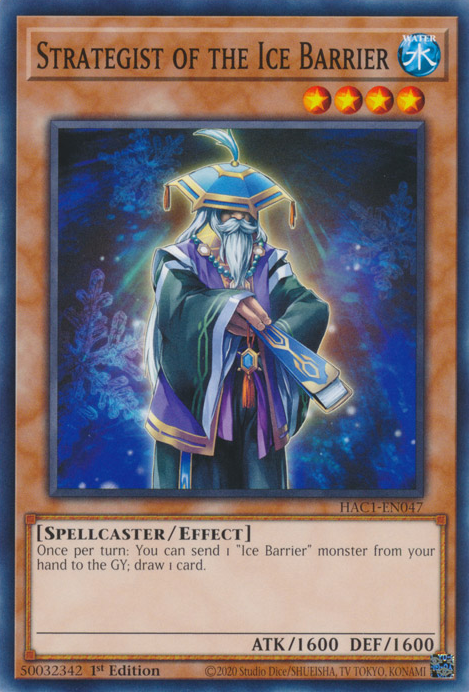 Hidden Arsenal: Chapter 1 - HAC1-EN047 : Strategist of the Ice Barrier (Duel Terminal Parallel Rare) - 1st Edition (7556665606391)