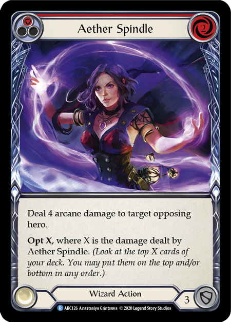 Arcane Rising (UNL) - ARC126 : Aether Spindle (Red) (Rainbow Foil) (7558116966647)