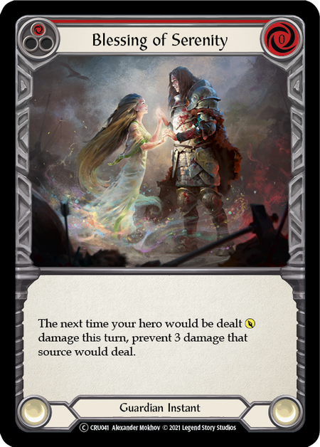 Crucible Of War (UNL) - CRU041 : Blessing Of Serenity (Red) (Rainbow Foil) (7121431658662)