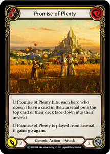 Crucible Of War (UNL) - CRU167 : Promise Of Plenty (Yellow) (Rainbow Foil) (7121514135718)