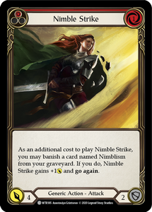 Welcome to Rathe (UNL) - WTR179 : Nimble Strike (Red) (Rainbow Foil) (7904308003063)