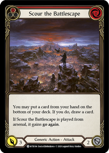 Welcome to Rathe (UNL) - WTR194 : Scour the Battlescape (Red) (Rainbow Foil) (7904309117175)