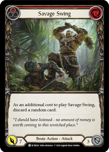 Welcome to Rathe (UNL) - WTR020 : Savage Swing (Red) (Rainbow Foil) (7904288997623)
