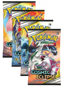 Pokemon - 4x Booster Pack (Art Set) - Sun And Moon Cosmic Eclipse Cosmic Collectables UK Pokemon - 4x Booster Pack (Art Set) - Sun And Moon Cosmic Eclipse Cosmic Collectables UK