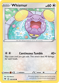 SWORD AND SHIELD, Vivid Voltage - 135/185 : Whismur (Reverse Holo) (5944383570086)