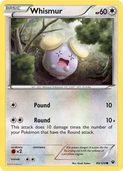 X&Y, Fates Collide - 080/124 : Whismur (Reverse Holo) (7744077463799)