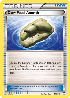 X&Y, Steam Siege - 100/114 : Claw Fossil Anorith (Reverse Holo) (7497549807863)