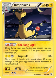 X&Y, Steam Siege - 040/114 : Ampharos (Reverse Holo) (7497542172919)