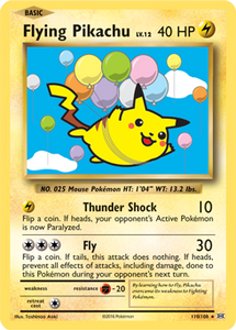 X&Y, Evolutions - 110/149 : Flying Pikachu (Secret Rare) (6862903345318)