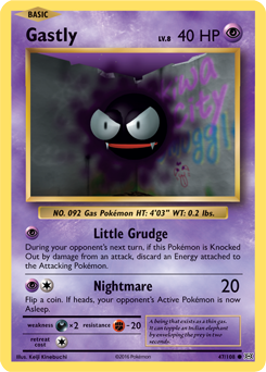 X&Y, Evolutions - 047/149 : Gastly (Reverse Holo) (6862823588006)