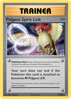 X&Y, Evolutions - 081/108 : Pidgeot Spirit Link (Reverse Holo) (7505817239799)