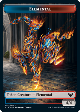 Strixhaven: School Of Mages - Double Sided Token - 002//005 : Elemental // Pest (Foil) (6852613472422)