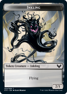 Copy of Strixhaven: School Of Mages - Double Sided Token - 004//002 : Inkling //  (Foil) (6852618748070)