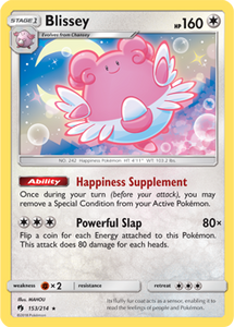 SUN AND MOON, Lost Thunder - 153/214 : Blissey (Holo) (7023251587238)
