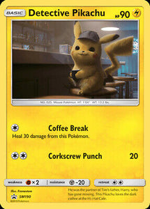 SUN AND MOON, Black Star Promo - SM190 : Detective Pikachu (Holo) (7744426475767)