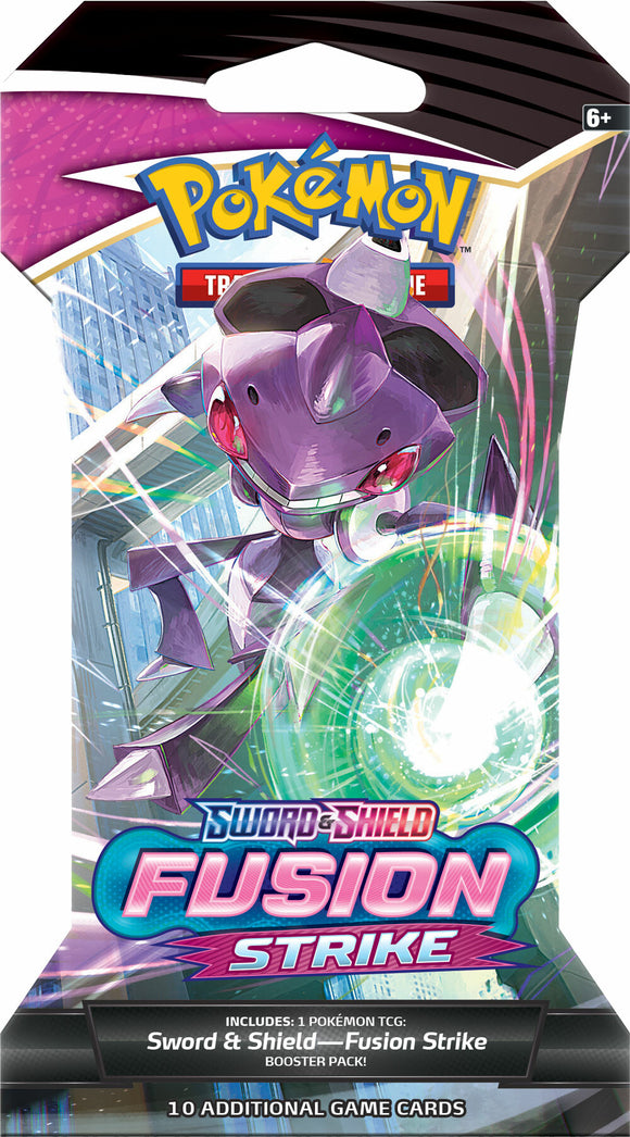 Pokemon - Sleeved Booster Pack: Genesect - Sword and Shield Fusion Strike (7017975283878)