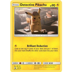 SUN AND MOON, Black Star Promo - SM194 : Detective Pikachu (Holo) (6659337486502)