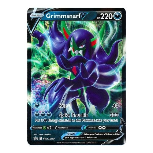 SWORD AND SHIELD, Black Star Promo - SWSH057 : Grimmsnarl V (Half Art) (6031816949926)