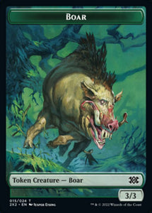 Double Masters 2022 - Double Sided Token - 015//022 : Boar // Treasure (Non foil) (7857998102775)