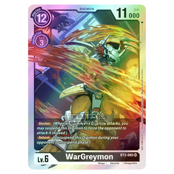 Special Booster - BT2-065 : WarGreymon (Super Rare) (Sealed) (7822114521335)